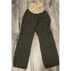 Motherhood Maternity Khaki XL Cargo Pants Cotton 24" W 32.5" Beige Belly 13”